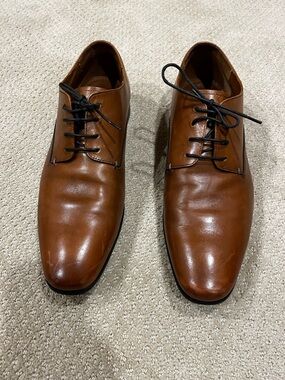 Gordon Rush Men's Brown Leather Derby Dress Shoes size 12M